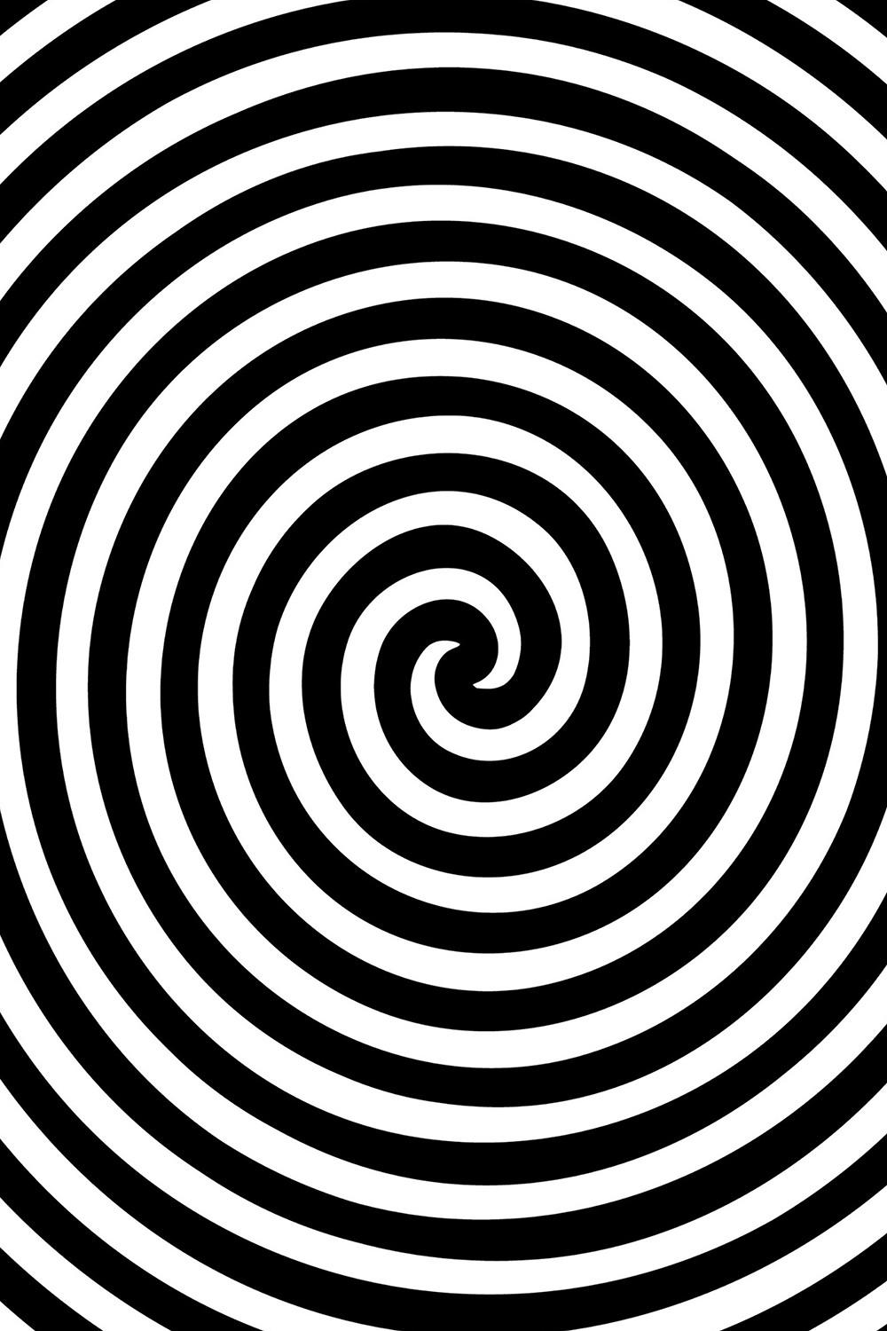 VERDUNKELUNGSROLLO 120x180 cm Hypnotisierender Kreis - Schwarz, Textil (120/180cm) - TULUP