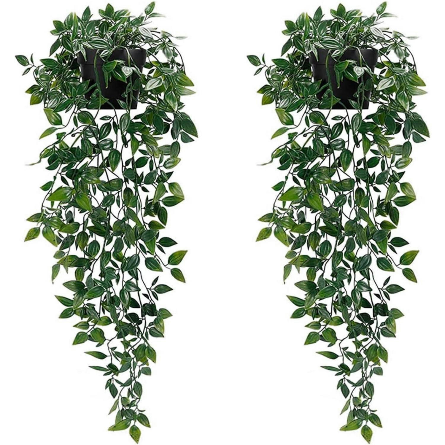 KUNSTPFLANZE Hängend 2-teiliges Set 80 cm - Grün, Kunststoff (85cm)