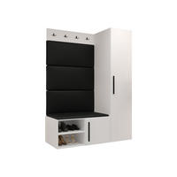 GARDEROBEN-SET Medi II - Schwarz/Weiß, Holzwerkstoff/Kunststoff (40/191/50cm) - MIRJAN24