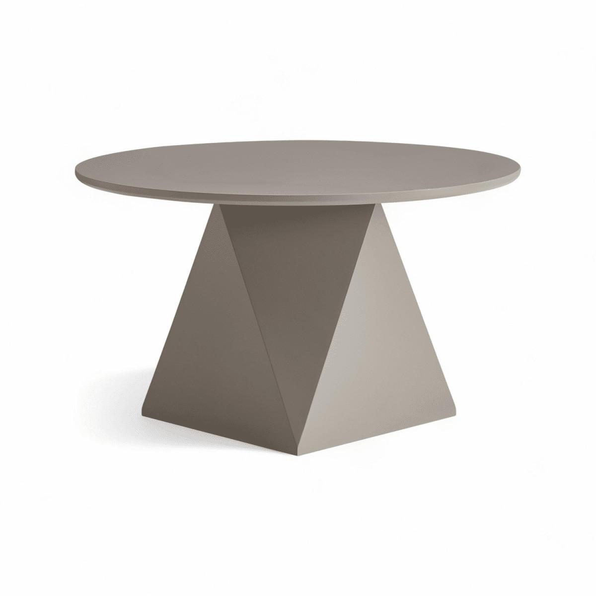 COUCHTISCH rund Beige 80/80/45 cm - Taupe/Graubraun, Holzwerkstoff (80/80/45cm) - Furnhouse
