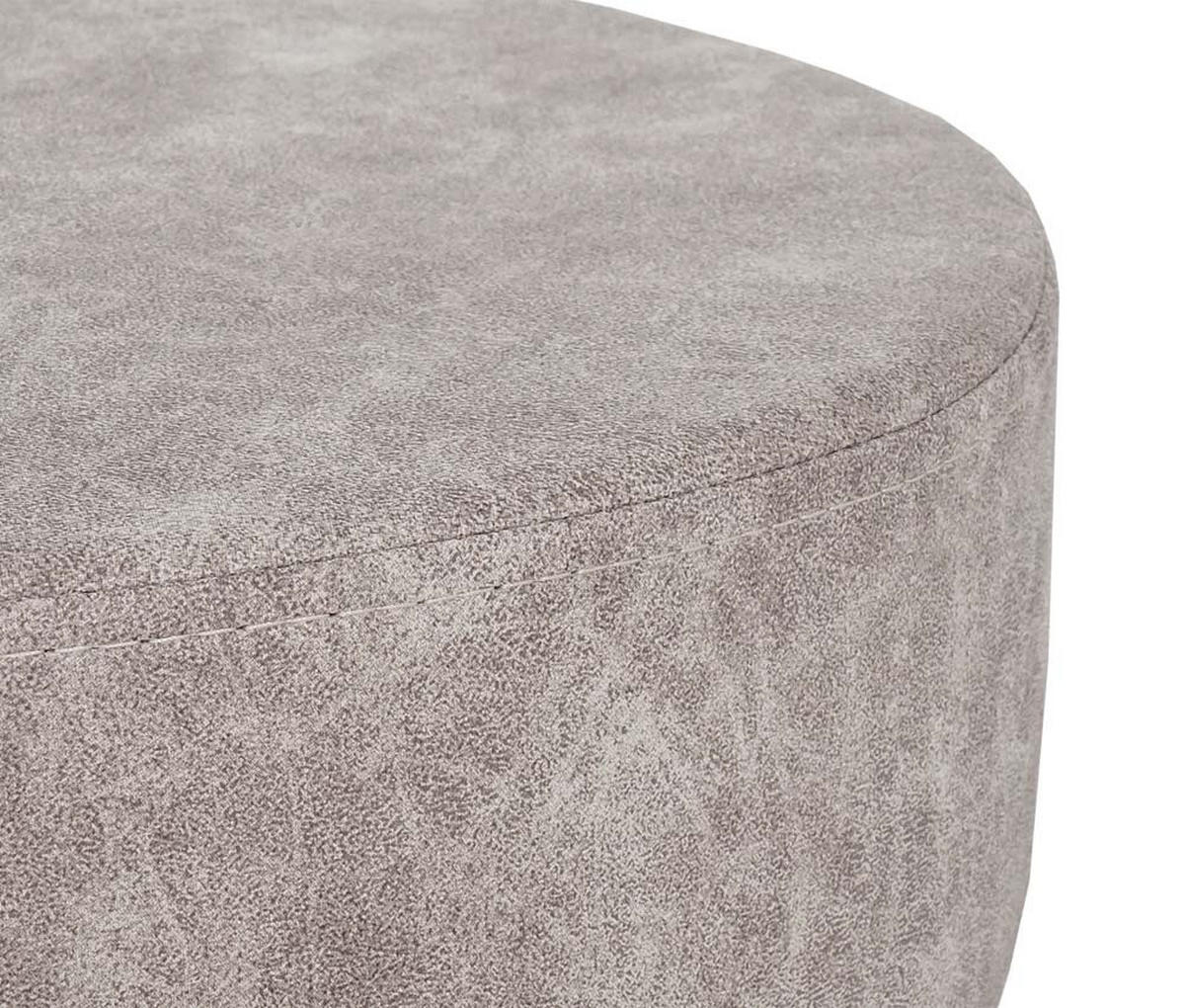 HOCKER 2er-Set höhenverstellbar und drehbar Sitzhöhe 43-55cm Ø 35cm Wildlederimitat vintage Grau - Hellgrau, Textil (35/55/35cm) - PROREGAL