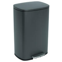 KÜCHENMÜLLEIMER mit Pedal ADMIRAL grau - Grau, Metall (37/66/43cm) - Kitchen Move