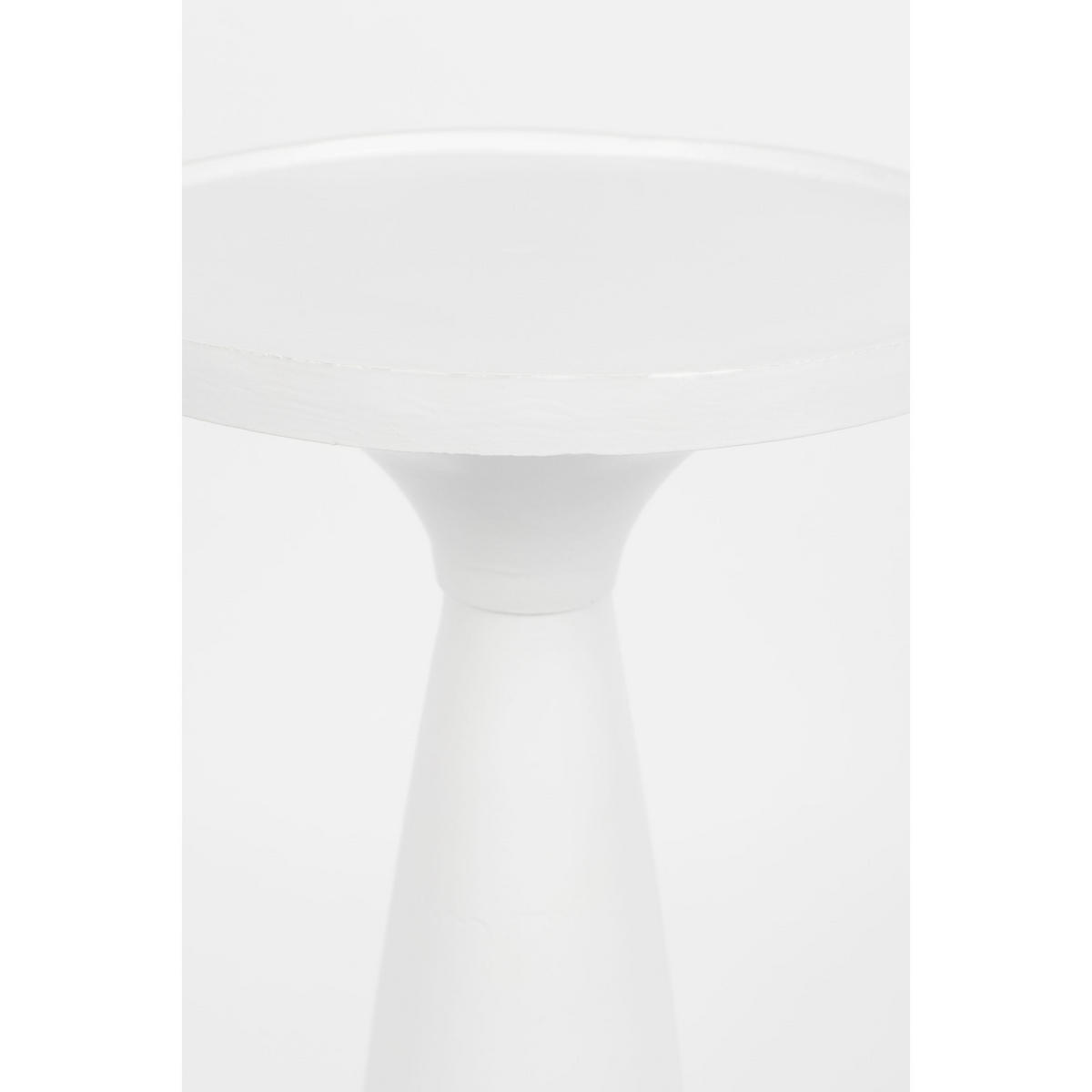 BEISTELLTISCH Flos Rund 28 cm Weiß - Weiß, Metall (28/28/56cm) - Zuiver