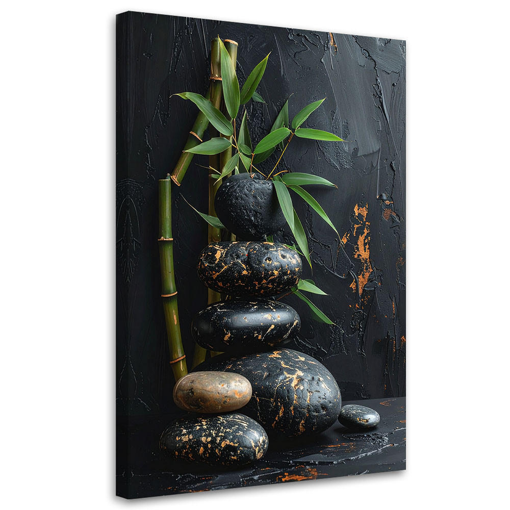 LEINWANDBILD Zen und Orientalisch 80x120cm - Schwarz, Textil (80/120cm) - Feeby