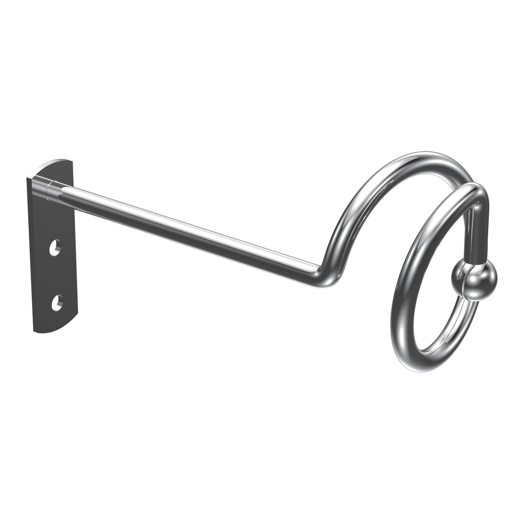 DRAPIERHAKEN für Gardinen/Vorhänge, Chrom, Packung 1 Paar - Chromfarben, Metall (13.8/5.8/5.8cm) - INTERDECO
