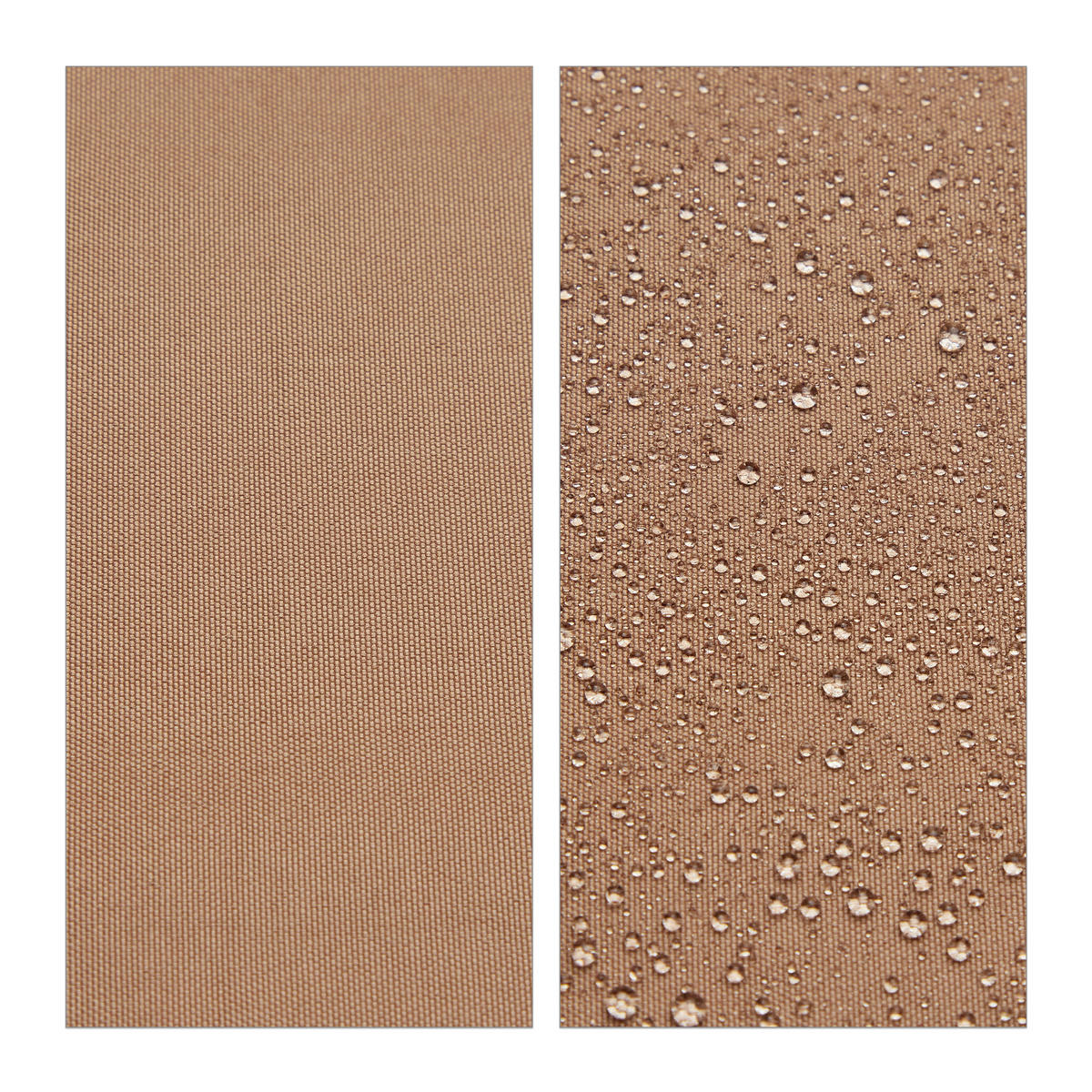 SONNENSEGEL - Hellbraun, Textil/Metall (350/250cm) - Relaxdays