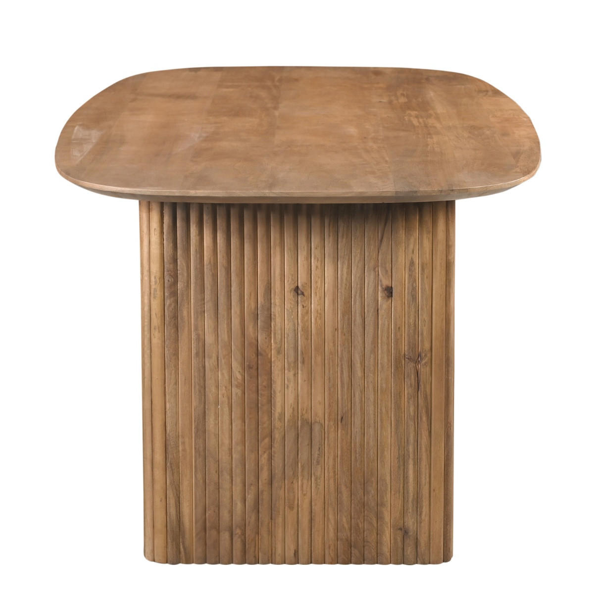 ESSTISCH Oval aus Mangoholz 240cm, natur - Braun, Holz (240/100/76cm) - Giga Meubel