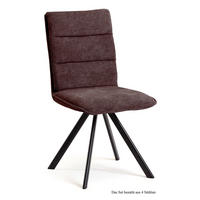 ESSZIMMERSTUHL drehbar (4er-Set) Devan 47x92x60 Schwarz/Braun - Schwarz/Braun, Kunststoff (60/92/47cm) - 58aufmkessel