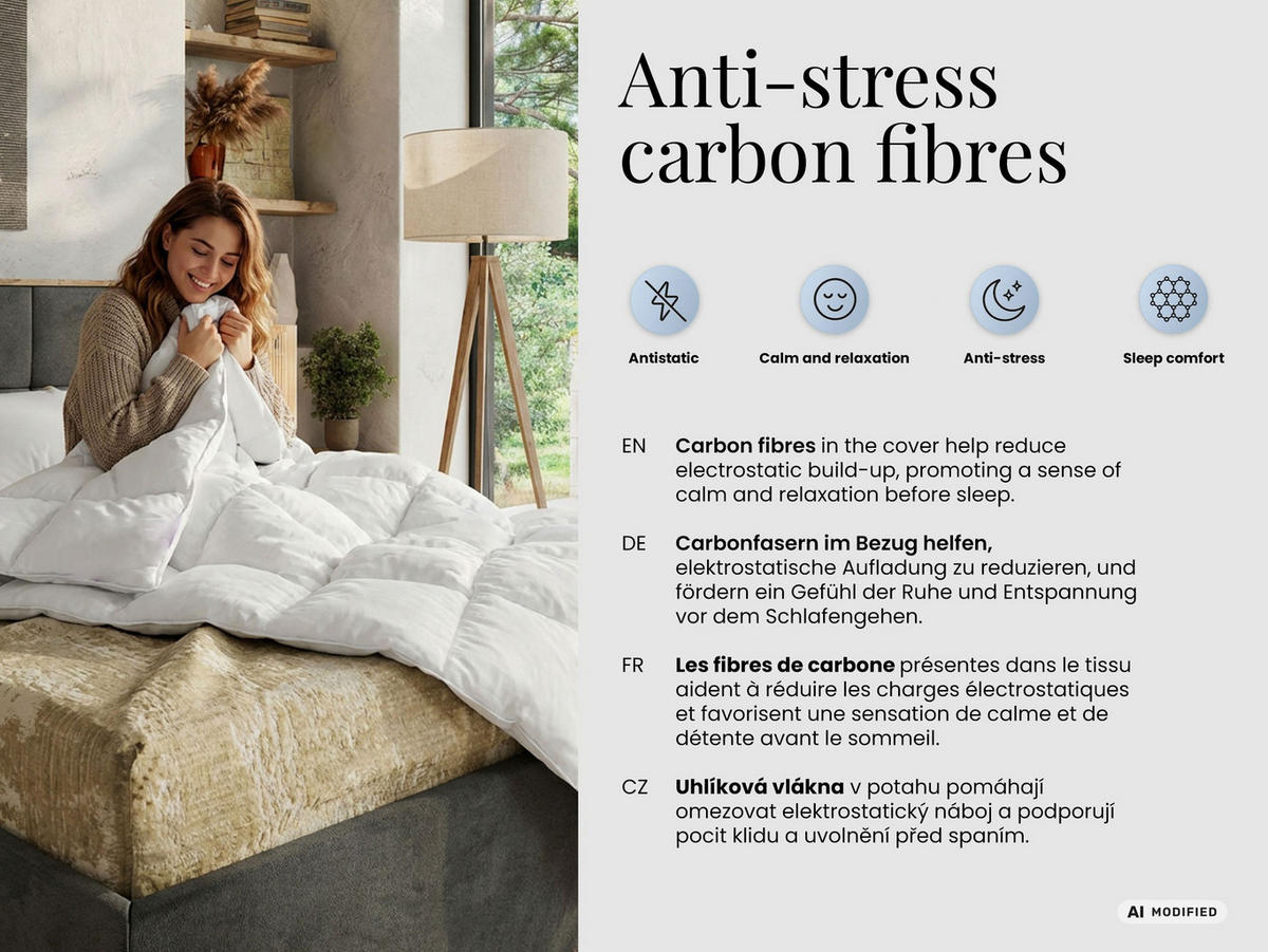 GANZJAHRESBETTDECKE Anti-Stress-Effekt CALIMA 200/220 mit Kopfkissen 80/80 - Weiß, Textil (200/220cm) - MKS