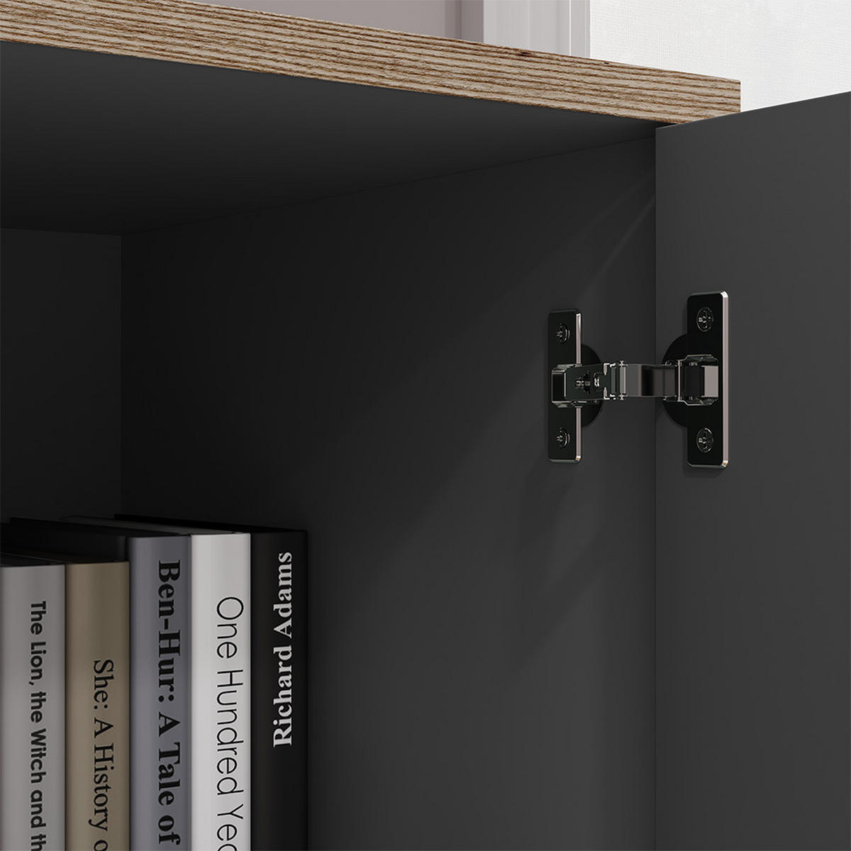 STĚNOVÁ POLICE Tetrix Antracit - antracitová/béžová, kompozitní dřevo (63/75/40cm) - Vicco