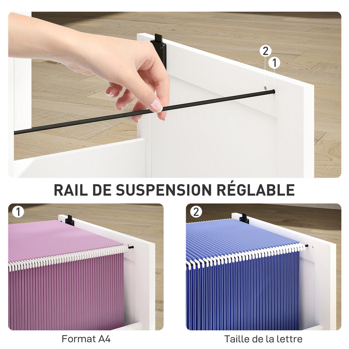ROLLCONTAINER DE-14447 Weiß - Weiß, Holzwerkstoff (40/71/40cm) - ComfortXL
