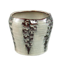 TOPF Arpit Grau 16.5/16.5/14.5cm - Braun/Grau, Keramik (14.5cm) - PTMD Collection