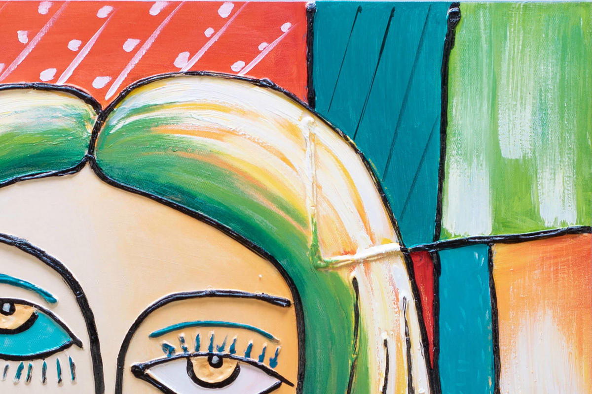 ACRYLBILD HANDGEMALT 80/80 cm - Multicolor, Holz/Textil (80/80cm) - KUNSTLOFT