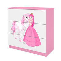 KOMMODE Babydreams Prinzessin Pferd 81/81/41 - Rosa, Holzwerkstoff (81/81/41cm) - RAUMHIRSCH FURNITURE