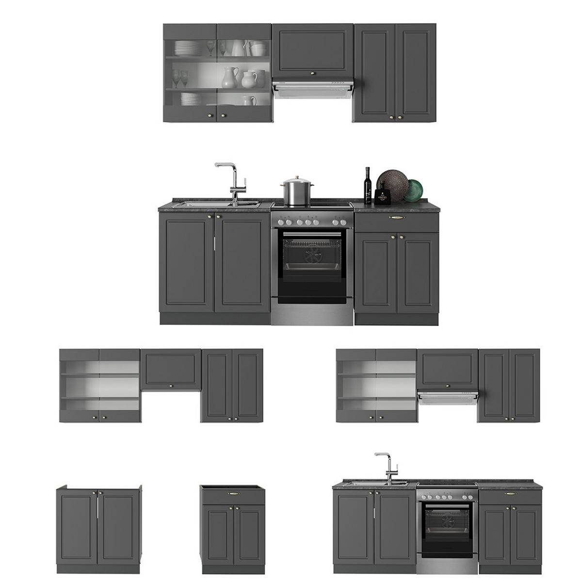 Anthrazit, Holzwerkstoff (200/81.6/60cm) - Vicco