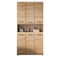 HOCHSCHRANK Artisan Eiche, Badschrank Mehrzweckschrank 90 x 185 cm, Cover - Schwarz/Eiche Artisan, Holzwerkstoff/Kunststoff (90/185/30cm) - Inn.Furn