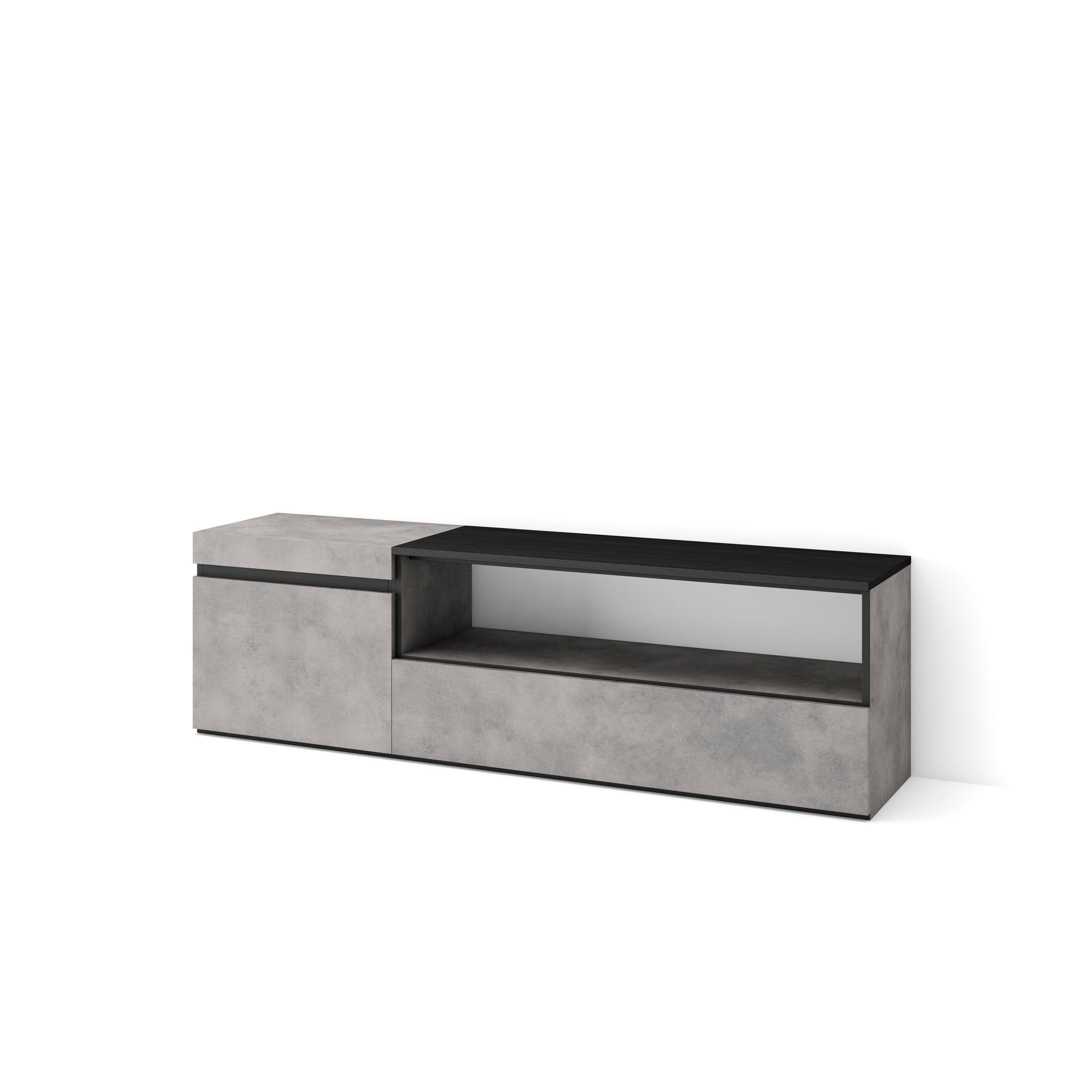 Skraut Home Lowboard, Hellgrau 150x45x35 cm
