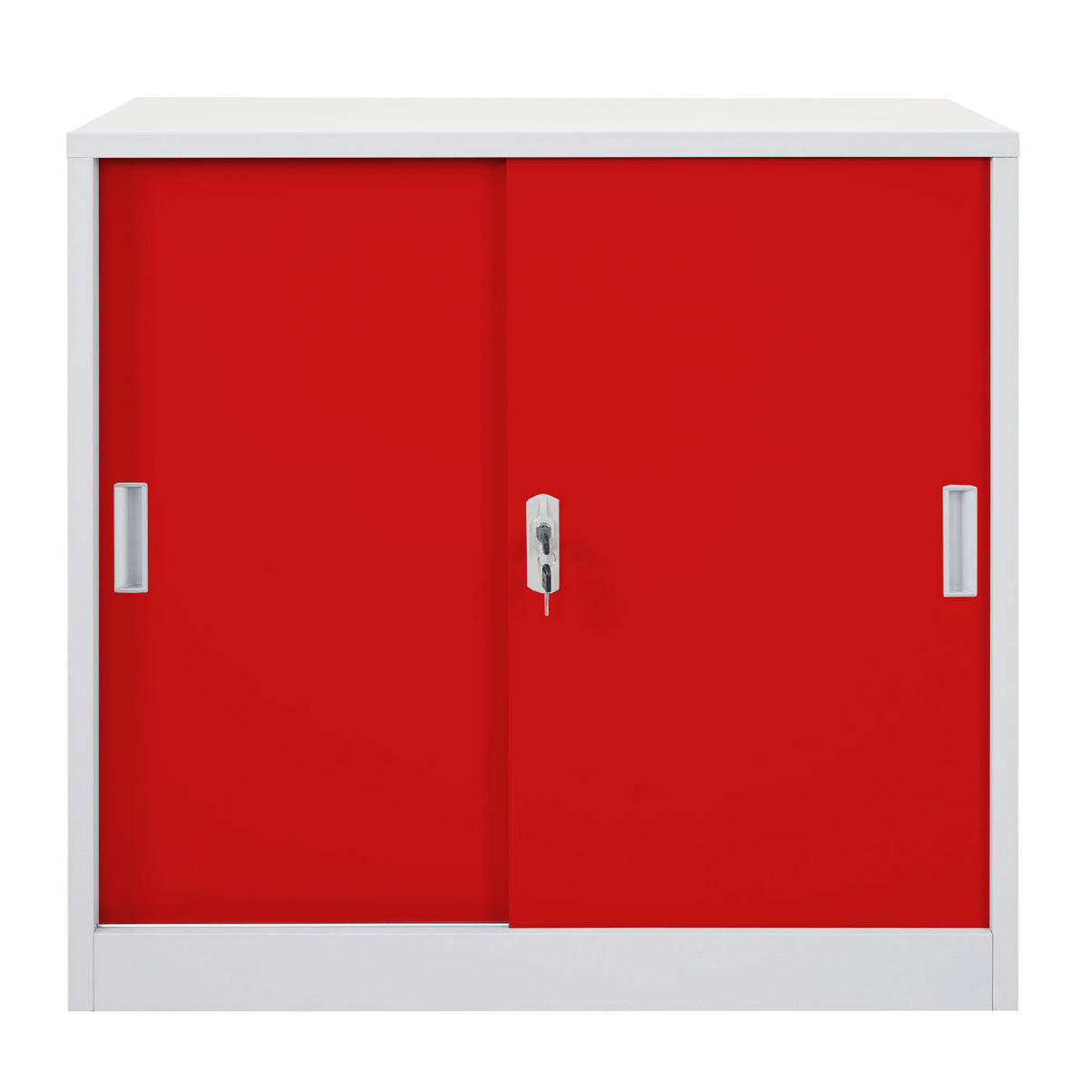 AKTENSCHRANK Rot - Rot, Metall (90/90/45cm) - MCW