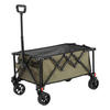 GARTENWAGEN 80L Army Grün – Outdoor Transportwagen mit All-Terrain Rädern & Teleskopgriff - Grün, Metall (77/45/48cm) - Urban Meuble