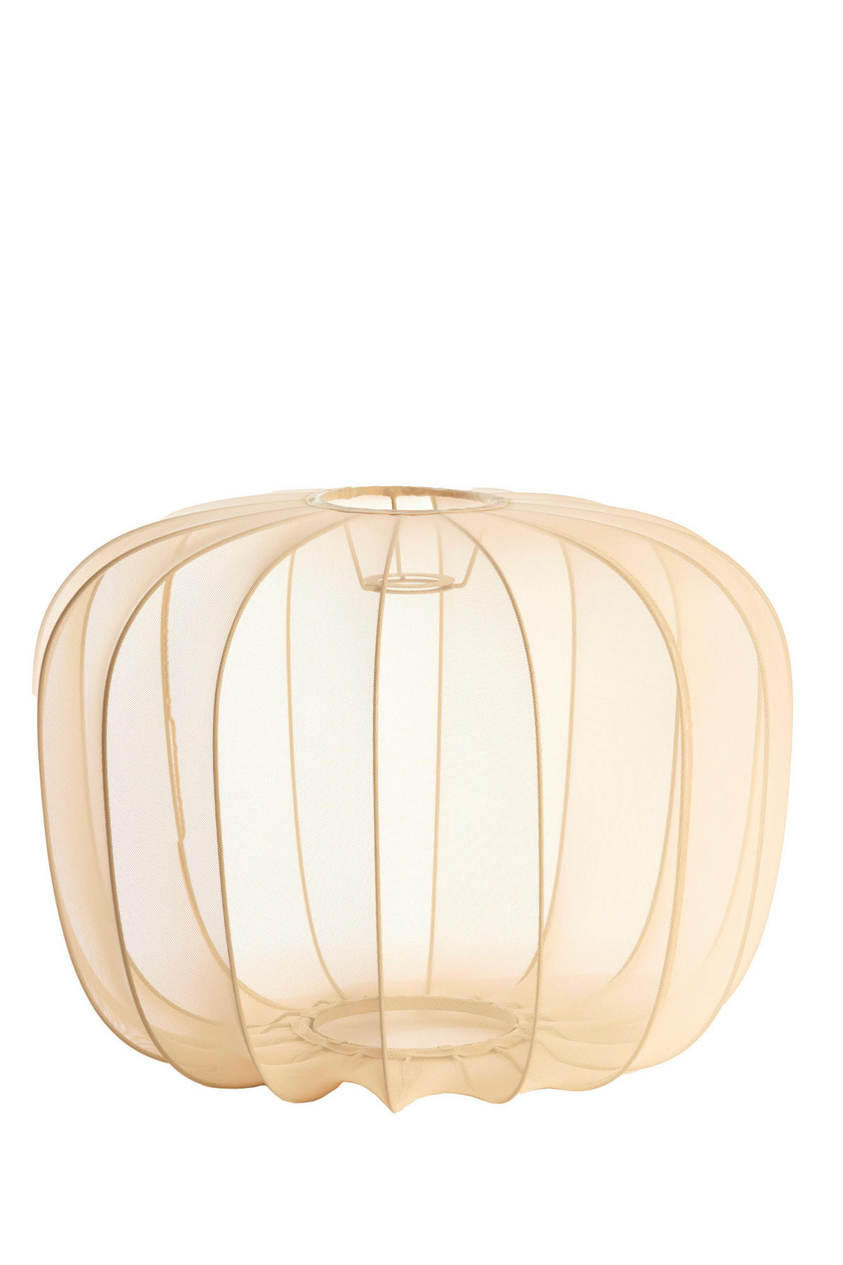 LAMPENSCHIRM Plumeria Braun Ø50/37,5 cm - Braun, Textil (50/50/37.5cm) - Light & Living