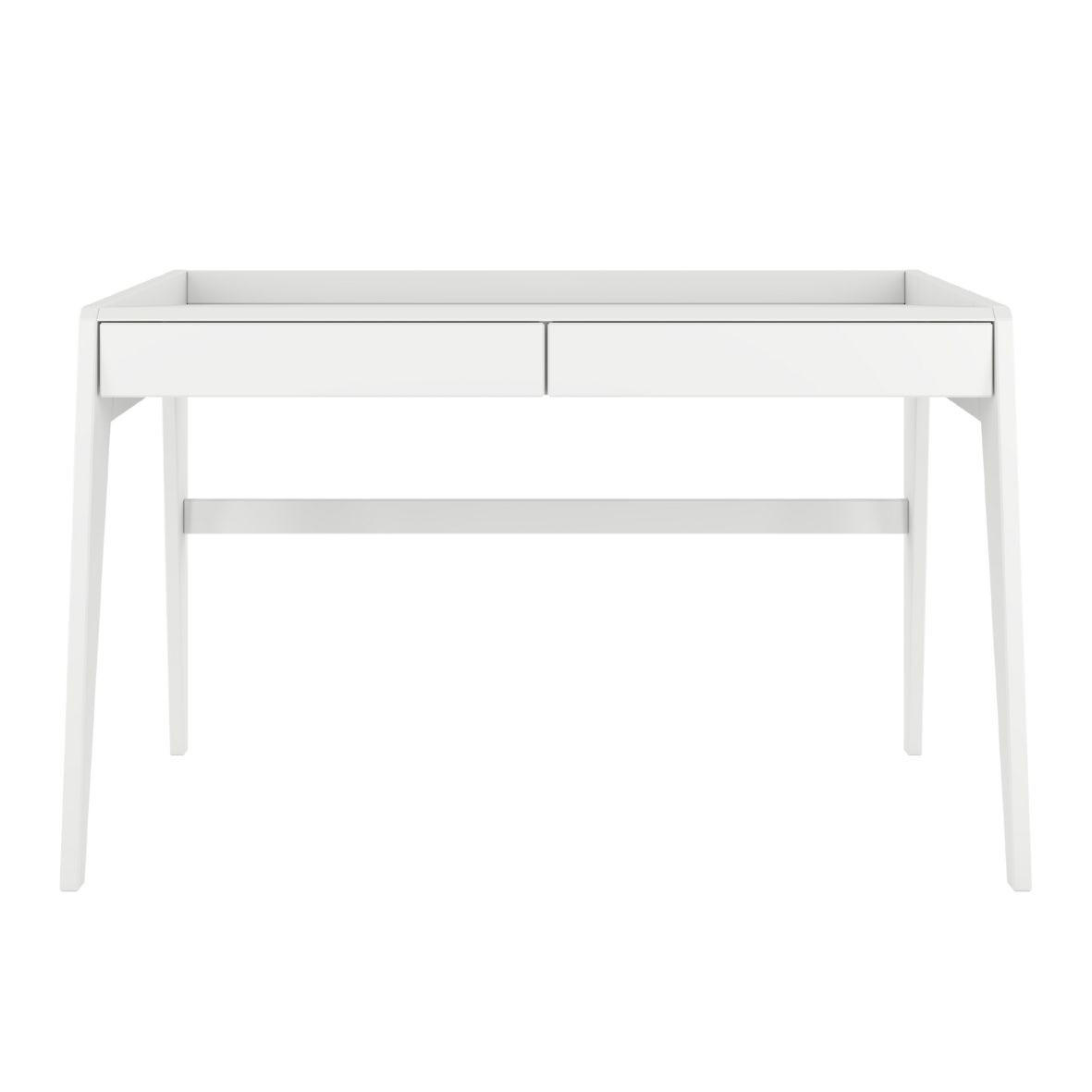Visby Schreibtisch Weiß, Klar 125x81x70 cm