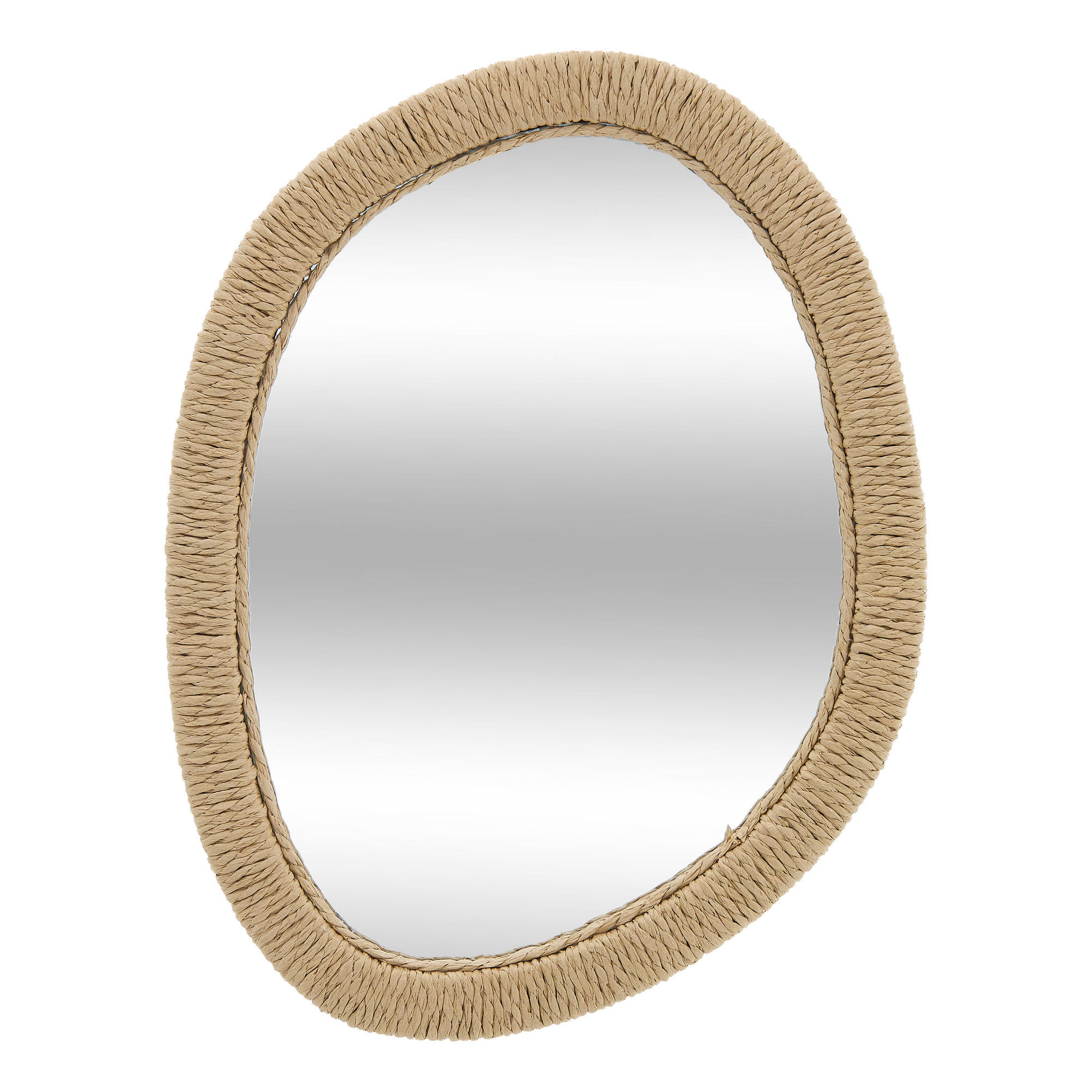 WANDSPIEGEL mit geflochtener Rahmenfassung Tilia 31/1,5/40,5 cm - Beige, Glas (1.5/40.5/31cm) - Atmosphera Createur d´interieur