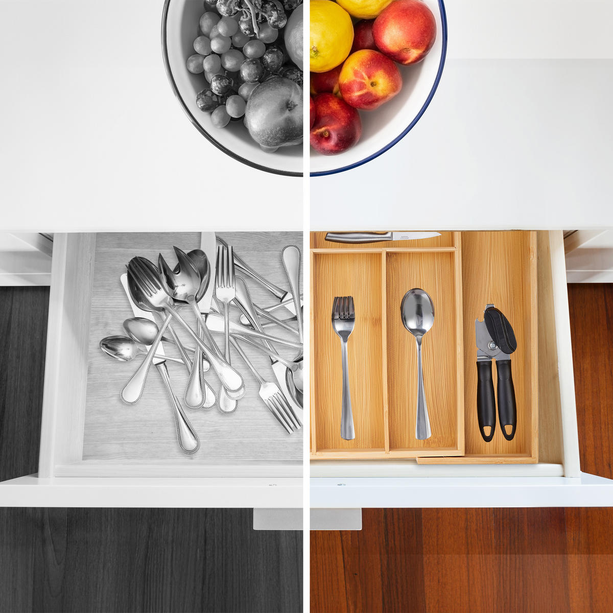 BESTECKKASTEN - Hellbraun, Holz/Holzwerkstoff (29/5/35.5cm) - Relaxdays