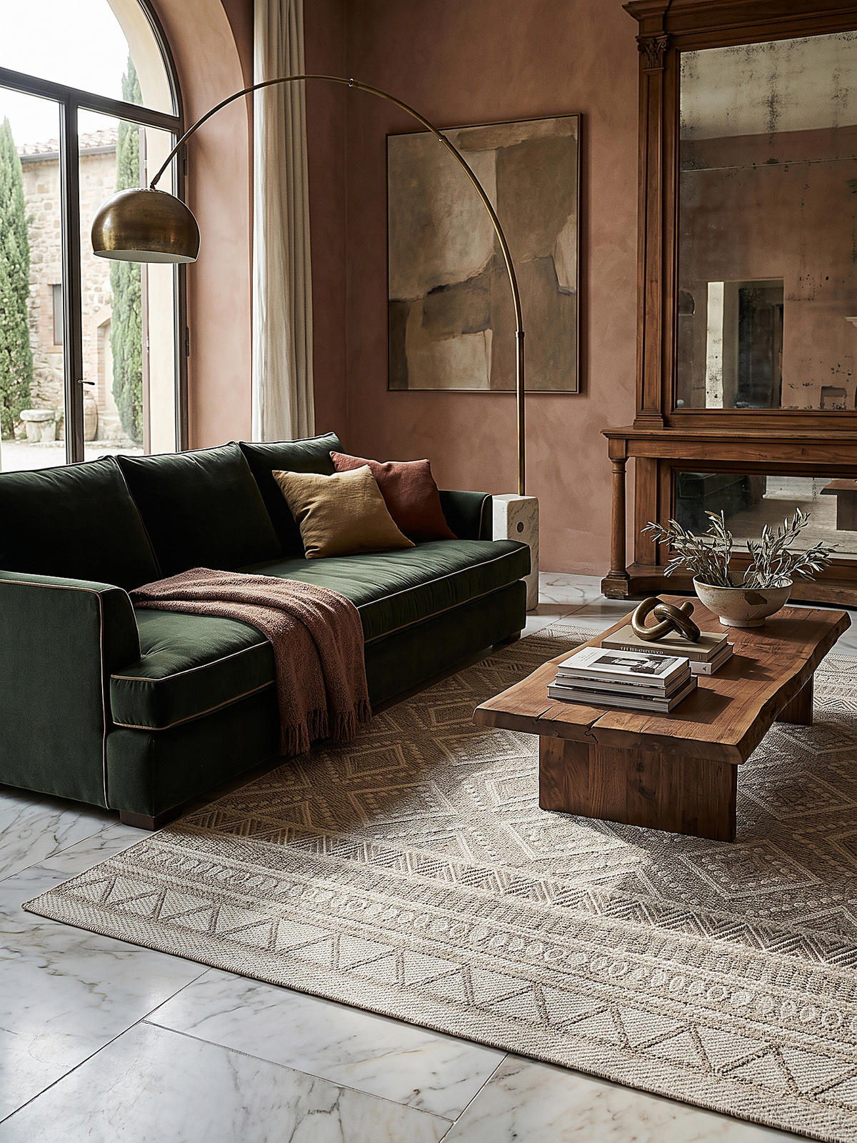 TEPPICH Flachgewebe ESERA Ethno-Rauten Polypropylen Beige 120 x 160 cm - Beige, Textil (120/160cm) - KADIMA DESIGN