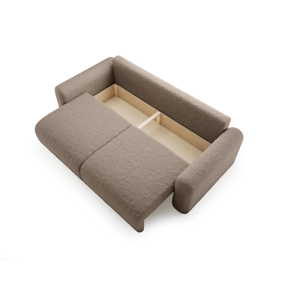 SOFA mit Schlaffunktion Thekla, Braun - Braun, Textil (246/70/100cm) - Fedve