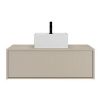 EINZELWASCHTISCH - 94 cm x 47 cm - Holz, Platte - Beige - TEANA - Beige, Holz (94/32/47cm) - Vente-Unique