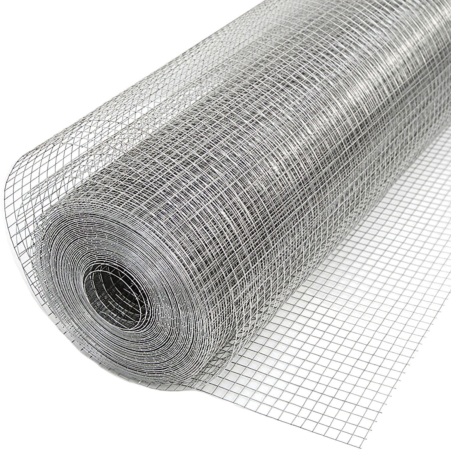 MASCHENDRAHTZAUN Quadratisch feuerverzinkt , 1/25 m, Silbern - Grau, Metall (0.08/100cm) - Niederberg Metall
