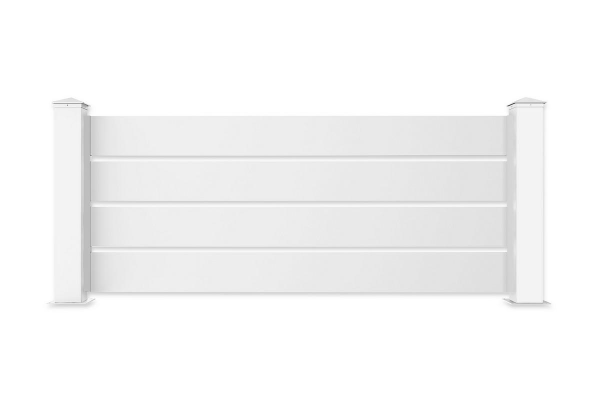 SICHTSCHUTZZAUN Vogel weiß 1,9m H.80cm aluminium - Weiß, Metall (189/80cm) - Casanoov