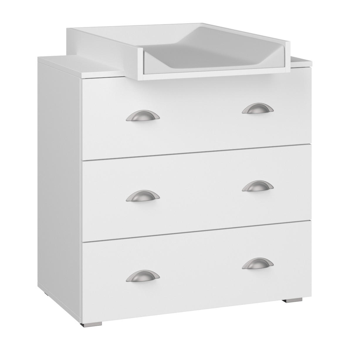 DJEČJA KOMODA Lio Matt bijelo - bijela, drvni materijal (80/90/48cm) - Petits-meubles