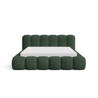 POLSTERBETT 200x200 mit Bettkasten, Lattenrost und Kopfteil, Poso Cord-Stoffbezug Grün - Grün, Holz (200/200cm) - Chilly