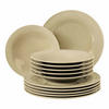 TAFELSERVICE Beat Color Glaze Sandbeige 12er Set - Beige, Keramik (32.3/23.5/32.3cm) - Seltmann Weiden