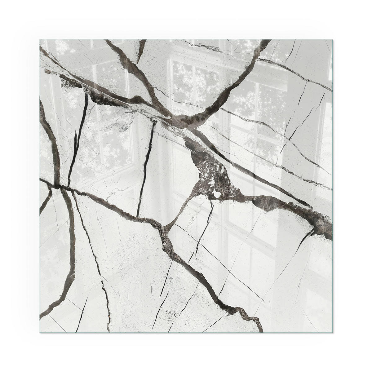 GLASPLATTE für Kamin 50x50 cm - Weiß, Glas (50/50/0.4cm) - TULUP