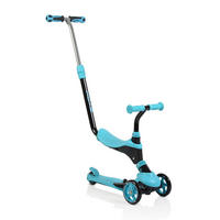 KINDERROLLER Tristar 3 in 1 blau Roller Rutscher Schiebestange PU Räder ABEC-5 - Blau, Metall (55/26/76cm)