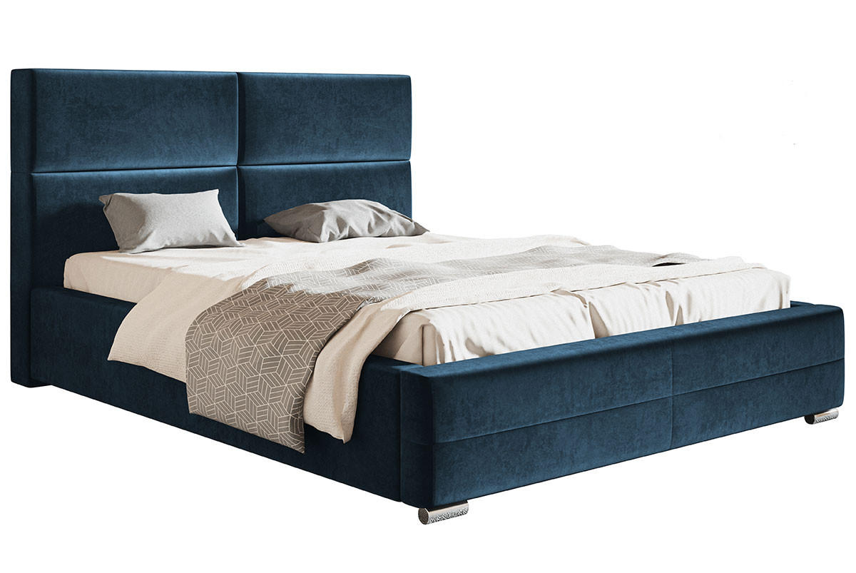 BETT Blau BEN 3 180x200 cm - Dunkelblau, Textil (180/200cm) - Sepro Meble