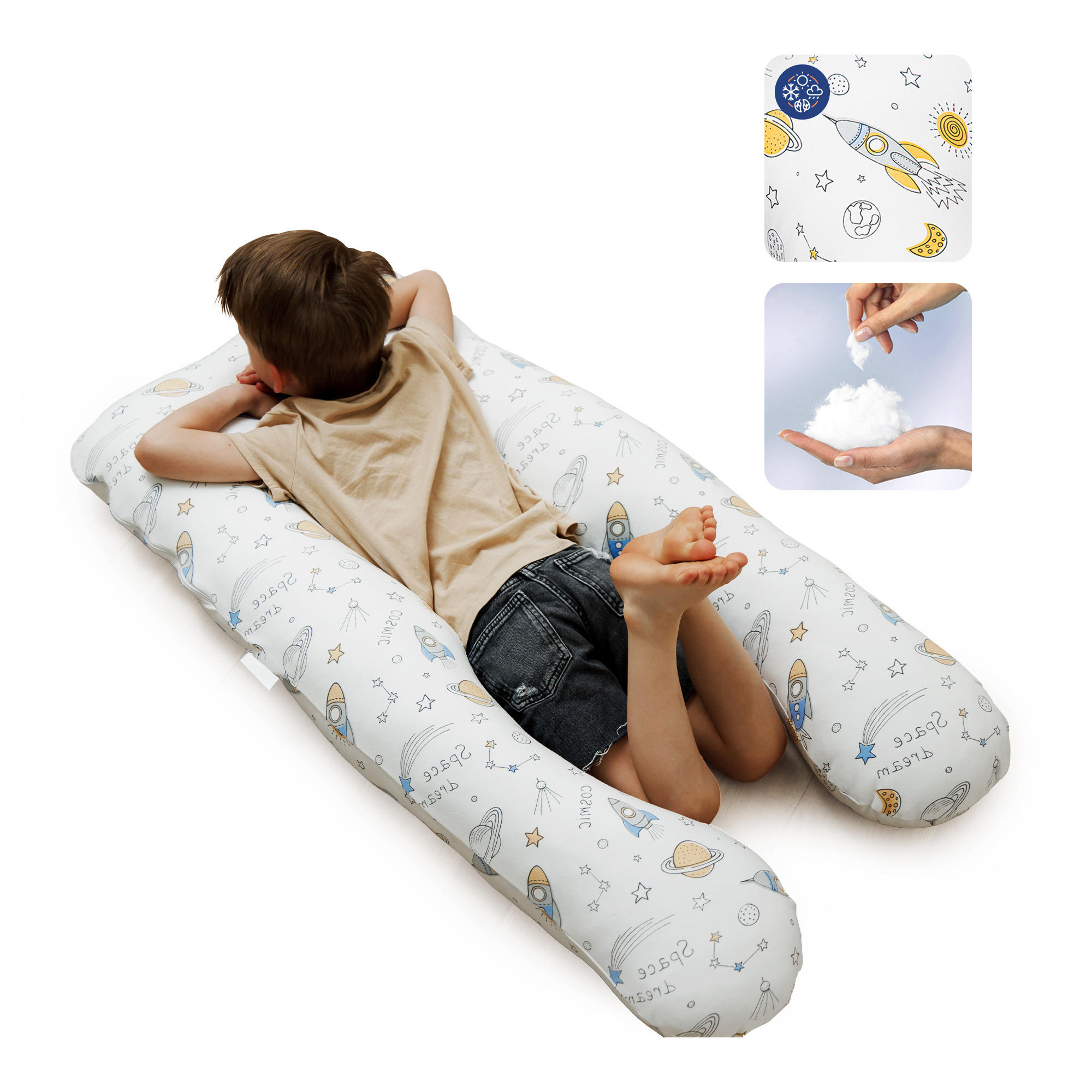 KISSEN für Kinder - Weiß, Textil (60/120cm) - KomfortKissen