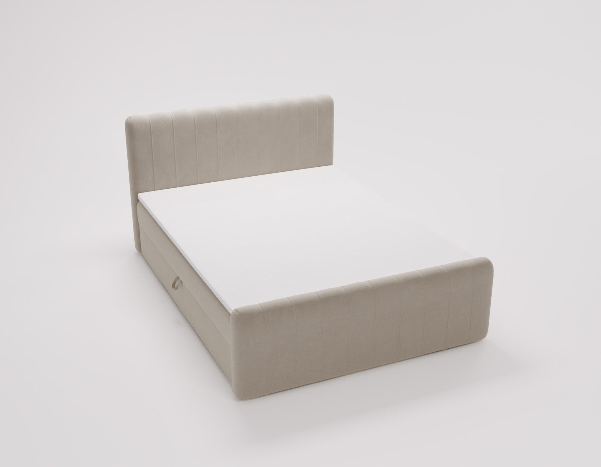 BOXBETT OSLO mit Bettkasten Stoff Komodo Dunkelbeige 120x200 cm - Cappuccino, Holz (120/200cm) - Kaiser Möbel
