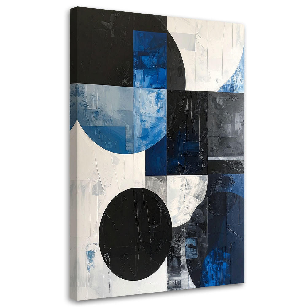 LEINWANDBILD 3D und geometrisch 40x60cm - Blau, Textil (40/60cm) - Feeby