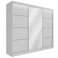 KLEIDERSCHRANK PAOKI mit LED - 250 cm - Weiß - Weiß, Holzwerkstoff (250/215/61cm) - ALTDECOR