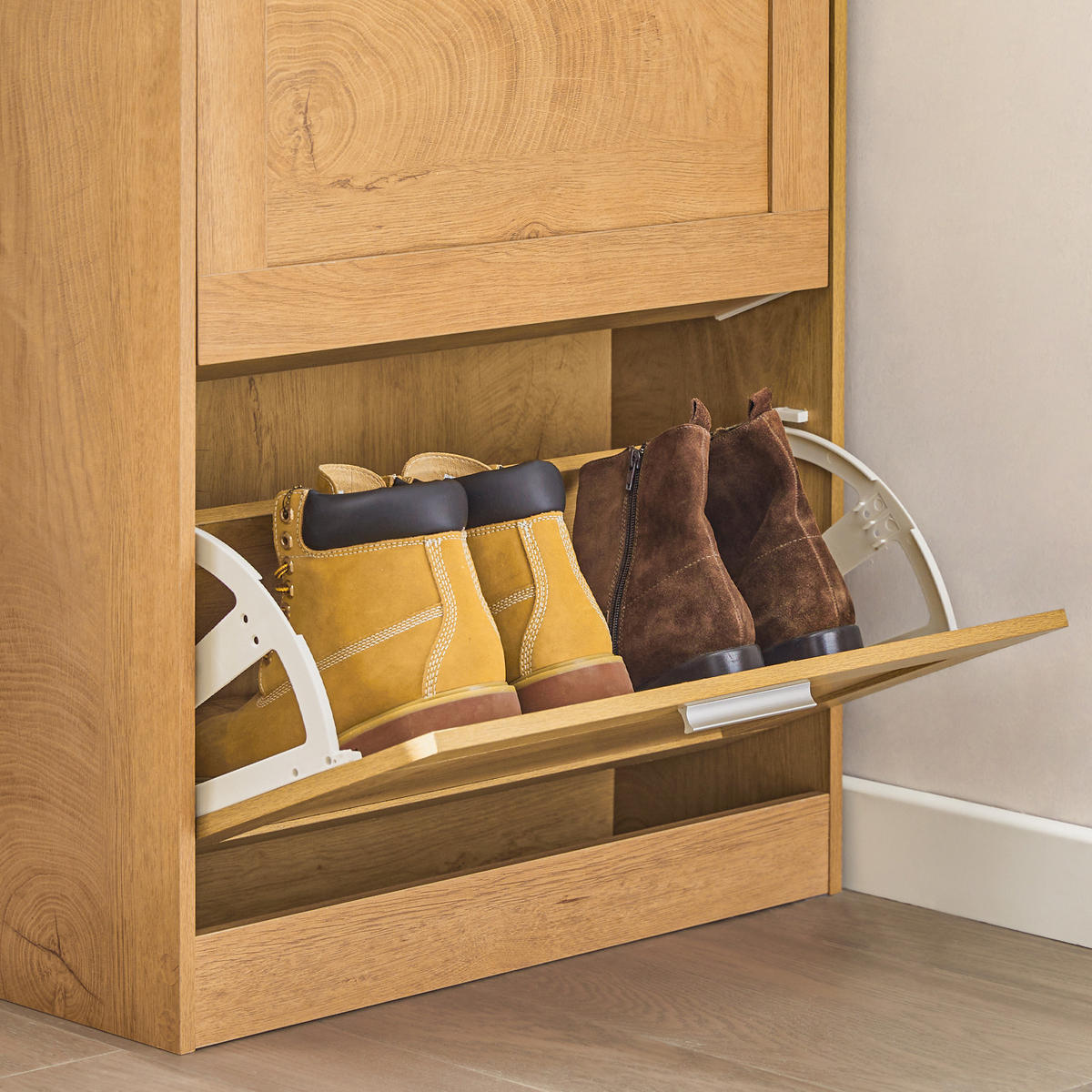 SCHUHSCHRANK Holz - Naturfarben, Holzwerkstoff (60/79/23cm) - SoBuy