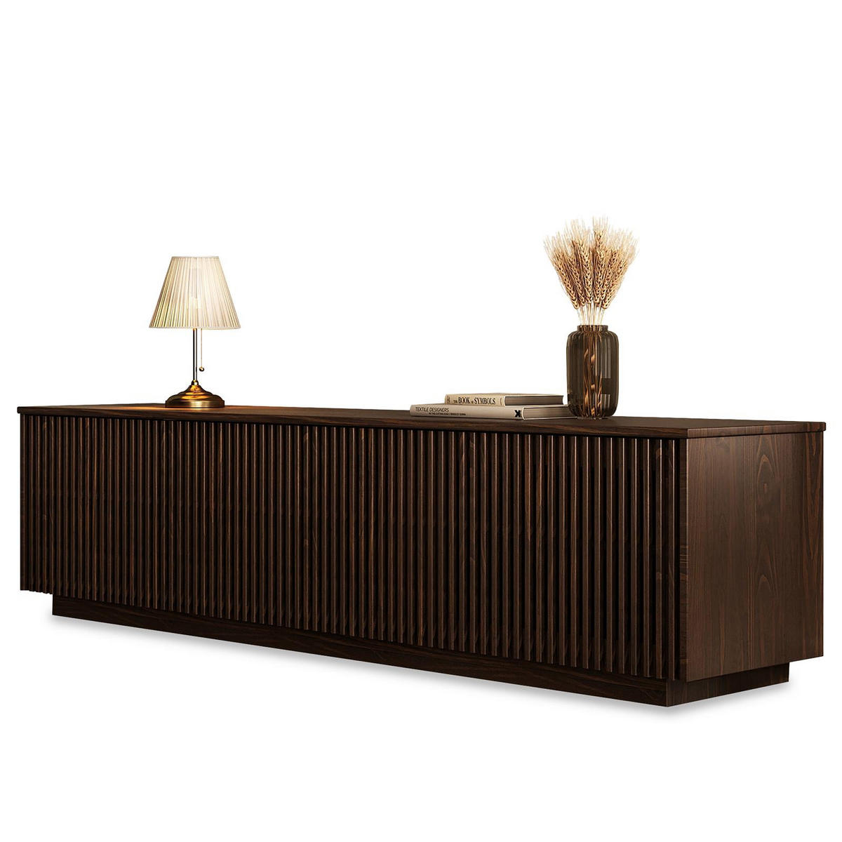 LOWBOARD OLE nussbaum - Nussbaumfarben, Holz (175/37/38cm) - IDIMEX