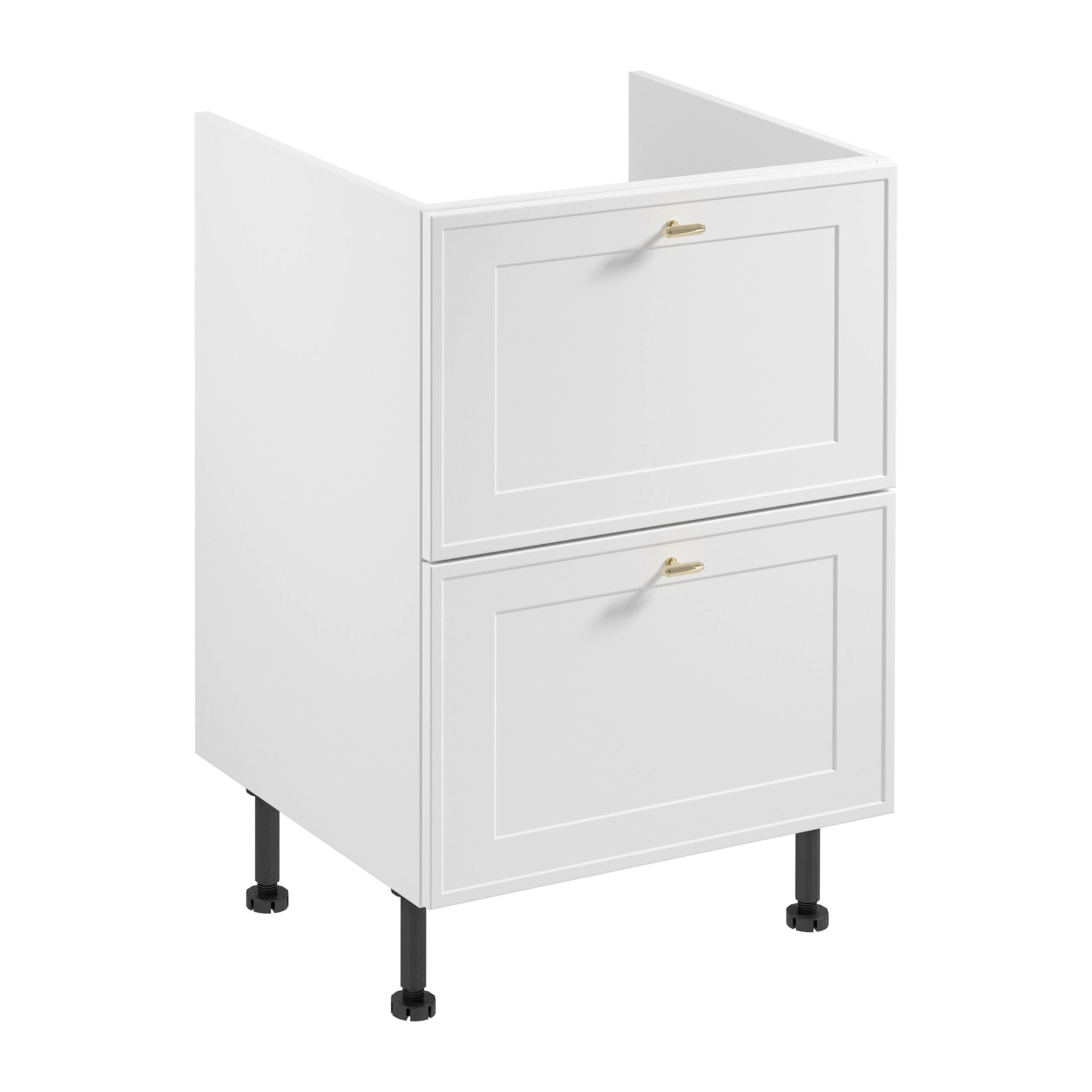 SPÜLENUNTERSCHRANK D60IN AX – Sorento Weiß – Weiß - Weiß, Holzwerkstoff (60/87/52cm) - ROYAL24_MARKT