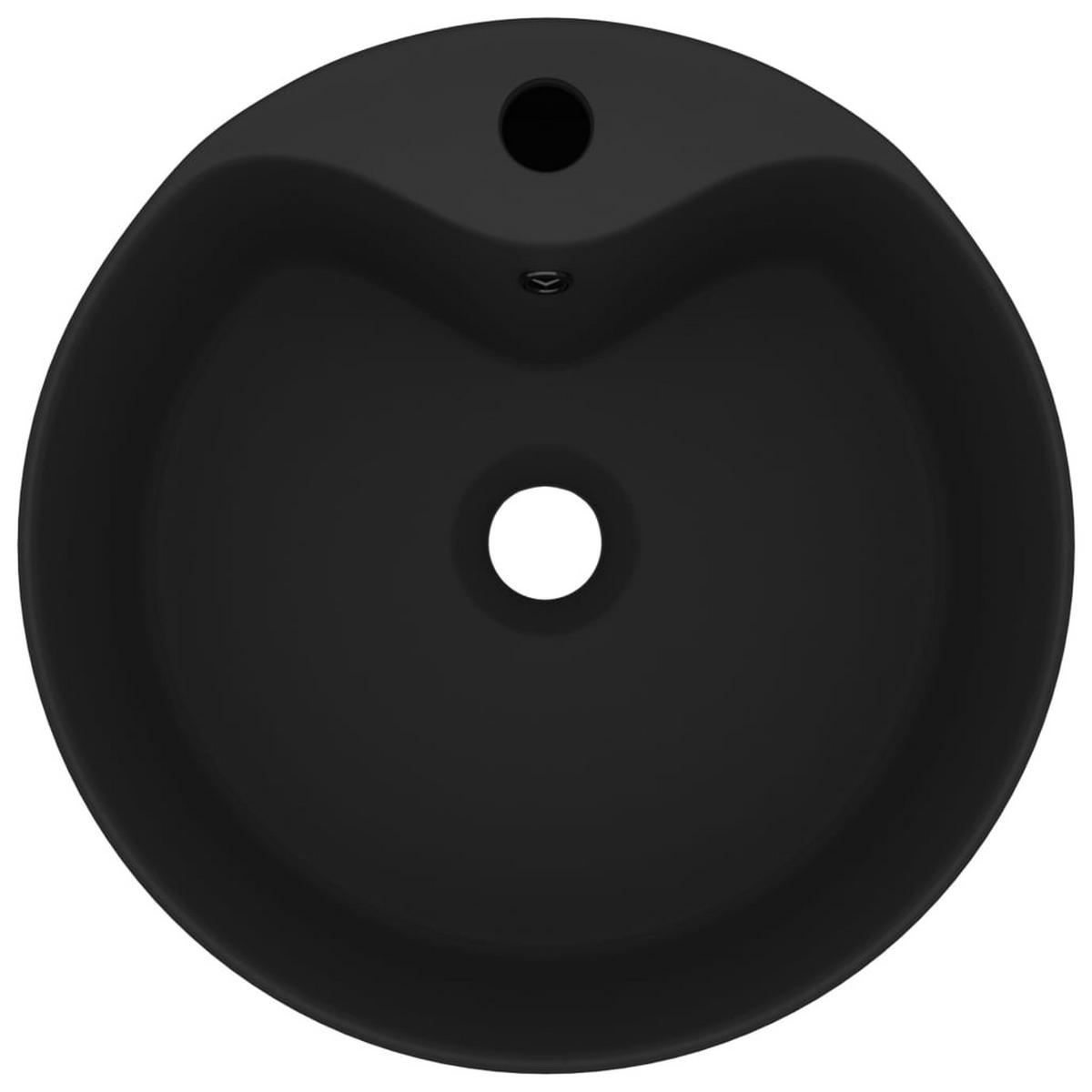 WASCHBECKEN Lappe 36/36/13 cm - Schwarz, Keramik (36/13/36cm) - Nettlife