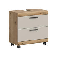 WASCHBECKENUNTERSCHRANK AUF ROLLEN Scout 60/34/60 cm - Braun, Holzwerkstoff (60/60/34cm) - Xonox