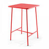 STEHTISCH, Rot - Rot, Metall (70/70/105cm) - Oviala