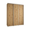 SCHWEBETÜRENSCHRANK 235,2/200/45 3-türig - Silberfarben/Eiche Artisan, Holz/Metall (200/235/45cm) - Abiks Möbel