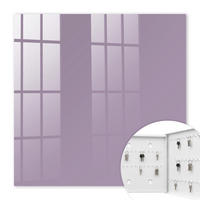 SCHLÜSSELBOX Weiß 30x30 cm – Türöffnung nach rechts - Fliederviolett - Lila, Metall (30/30/5cm) - TULUP